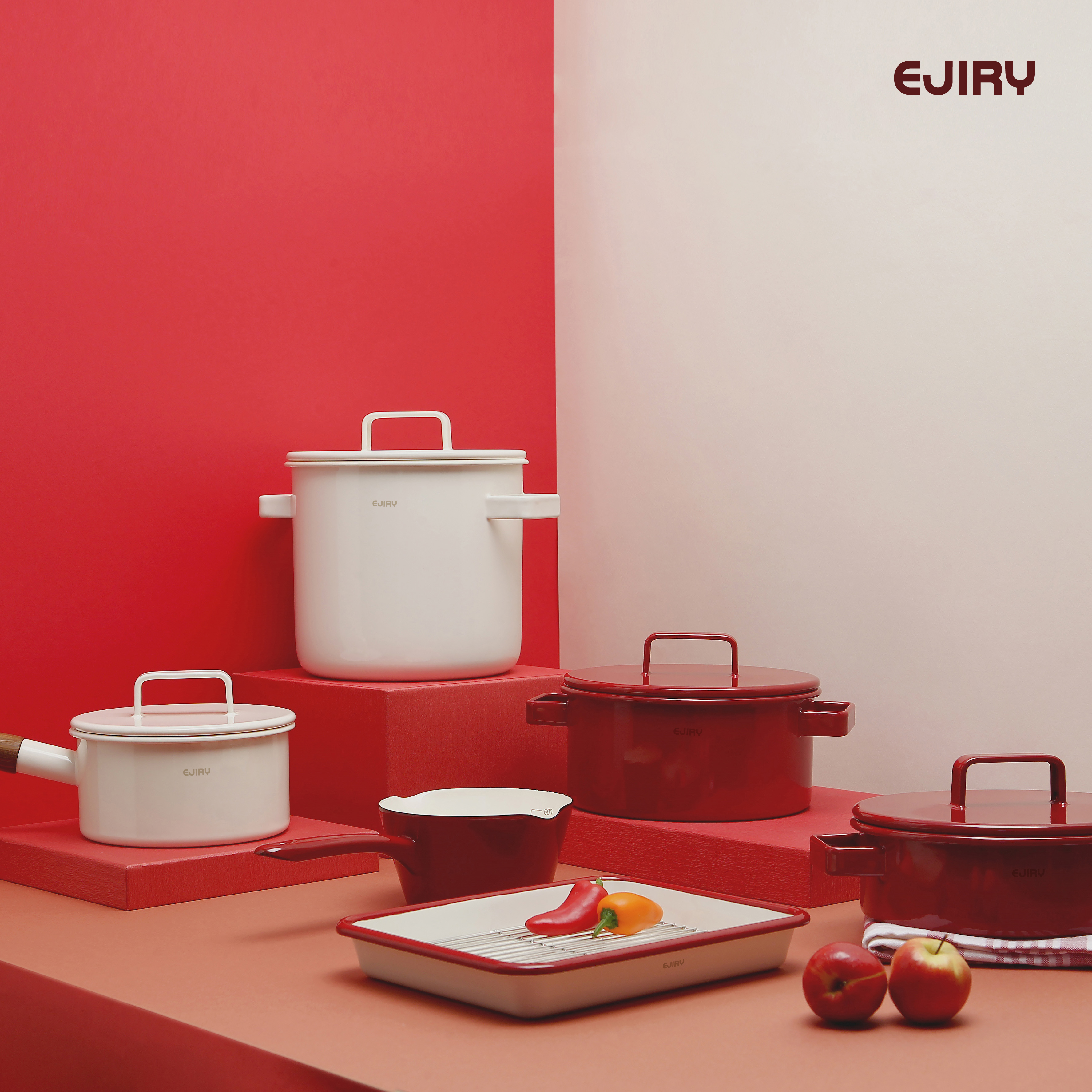 에지리 노르딕 안단테 인덕션 법랑 냄비세트 7종 인덕션용 신혼냄비세트