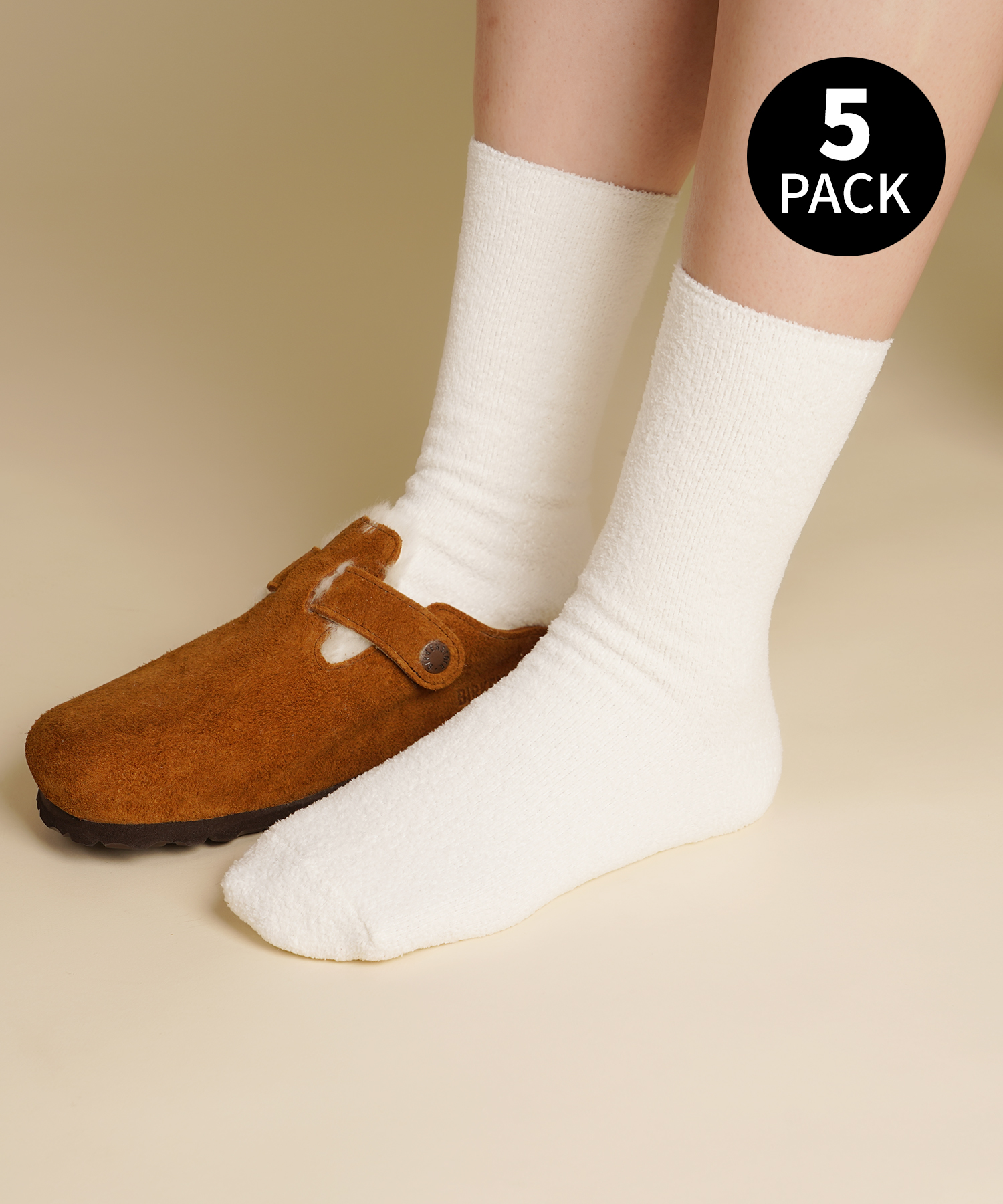 삭피엔스 여자 차분한 컬러 데일리 수면양말 5켤레 국산 롱 임산부 긴 양말 세트 N배송