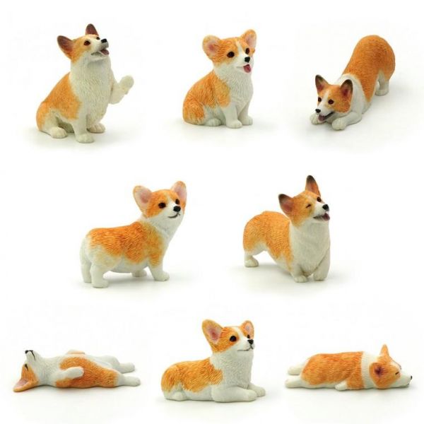 Car-themed dog figurines, Welsh Corgi series accessories, car accessories, Nohon products.