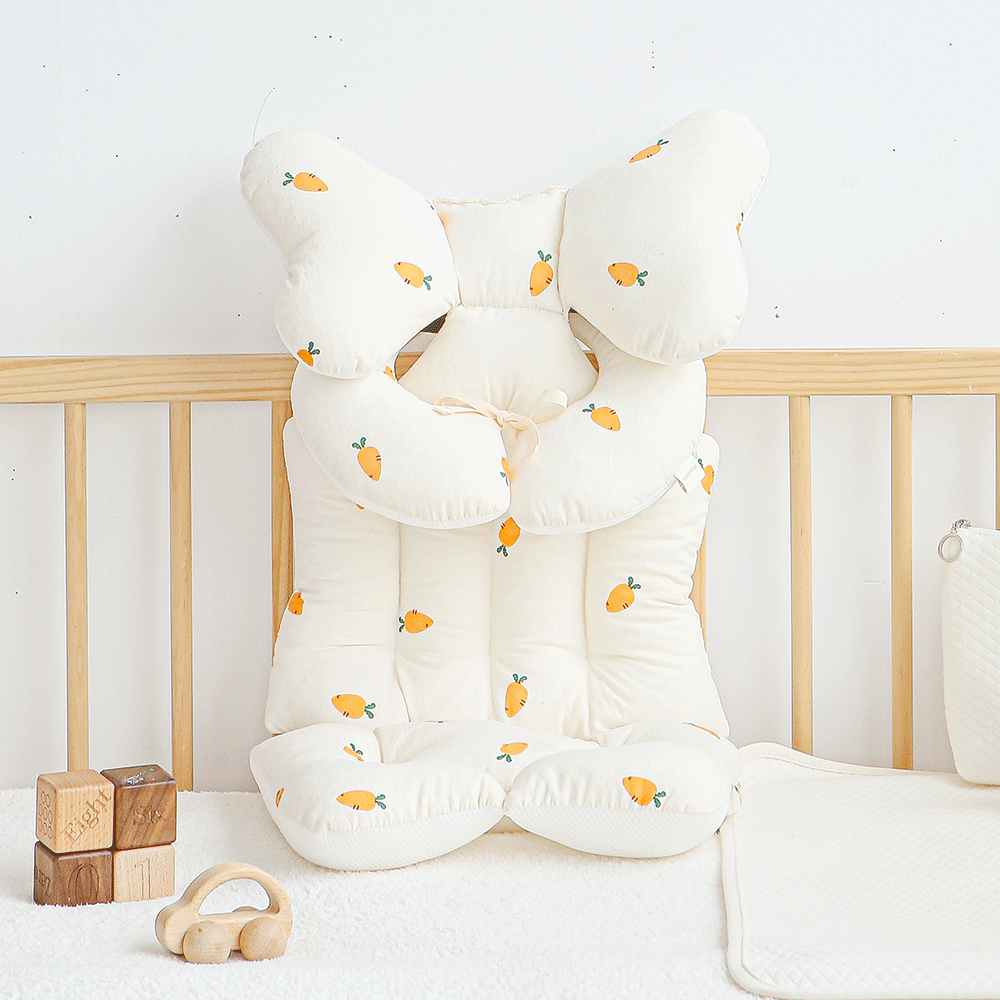 마롤로뜨 사계절 양면 유모차 라이너 아기 시트 통통 유아 신생아 테디 베이지