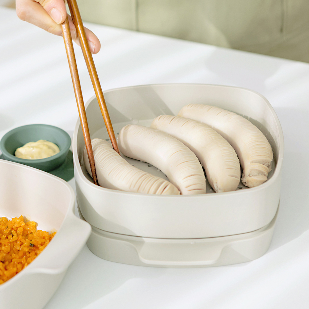 인콕 전자레인지 용기 3단 멀티 찜기 이미지 6