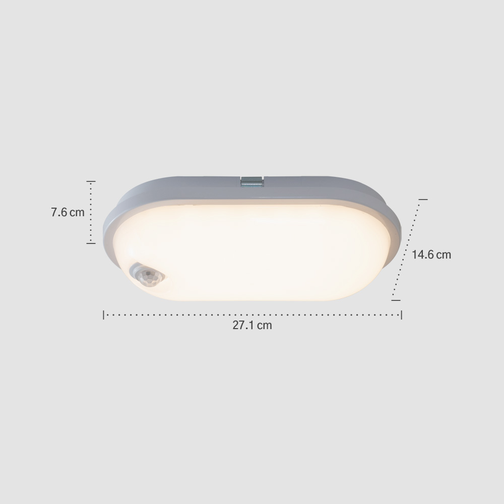 LED 센서등 현관센서등 벌크헤드 20W(타원) 인테리어 계단 복도 무드조명 - 상세 이미지 5