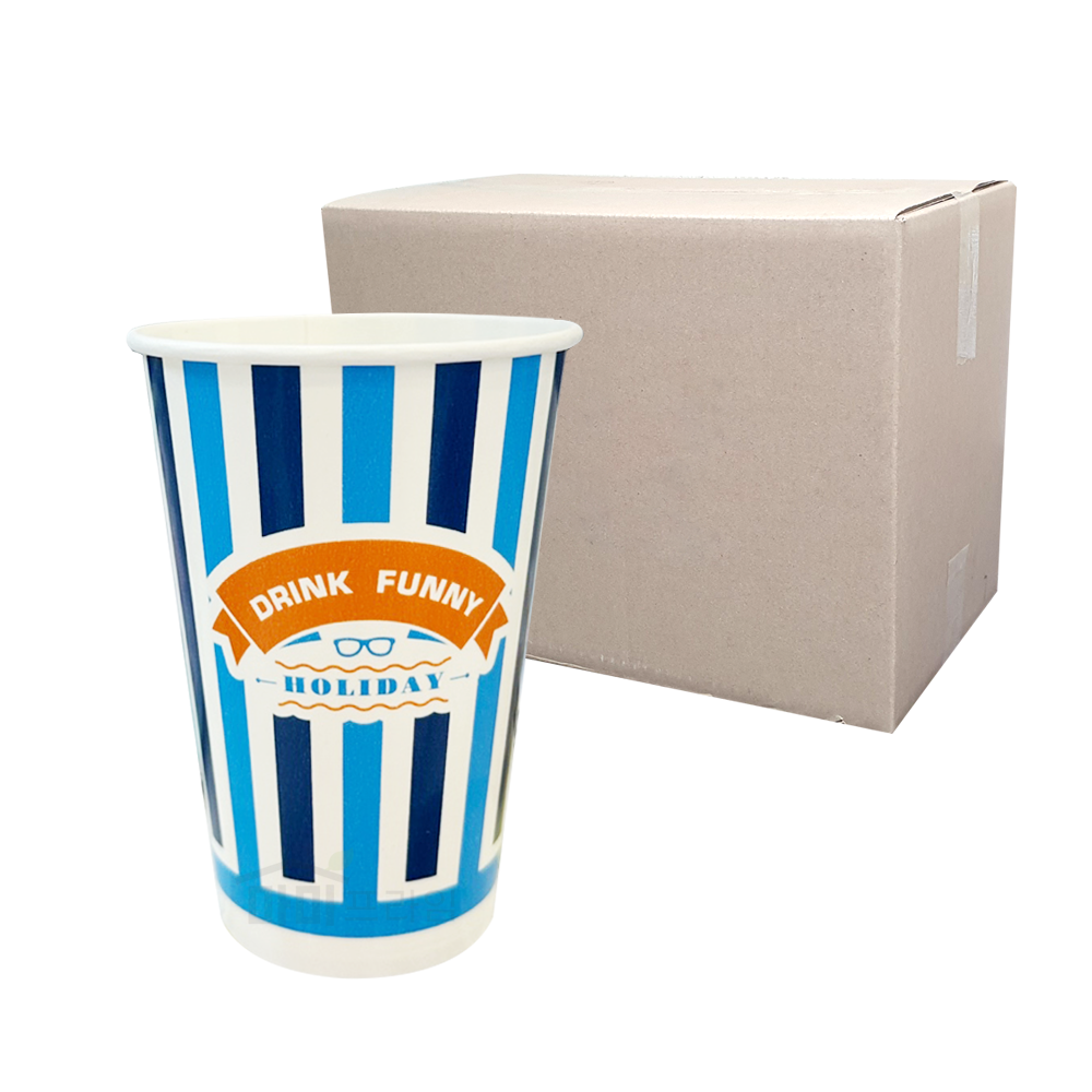 퍼니 음료컵 종이컵 무형광 350ml(13온스) 박스 (500개)