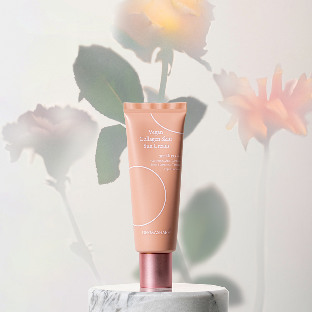 [1+1]비건 콜라겐 썬블럭 썬크림 워터프루프 자외선차단제 선크림 SPF50+PA++++ - 상세 이미지 3