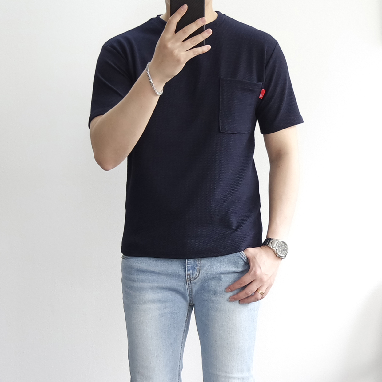 남자 와플 포켓 반팔 티셔츠 5col 이미지 3