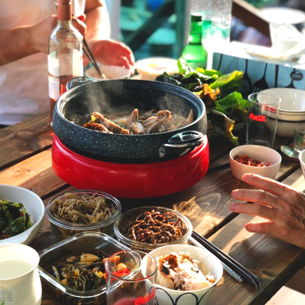 야외테이블세트 피크닉야외용 테라스편의점 정원 4인 분리형 도토리