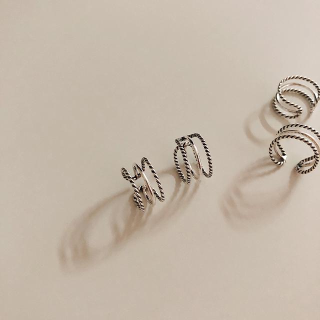 2+1 silver925 심플 데일리 이어커프 순은 링 귀찌 귀안뚫는귀걸이 실버925 이미지 2