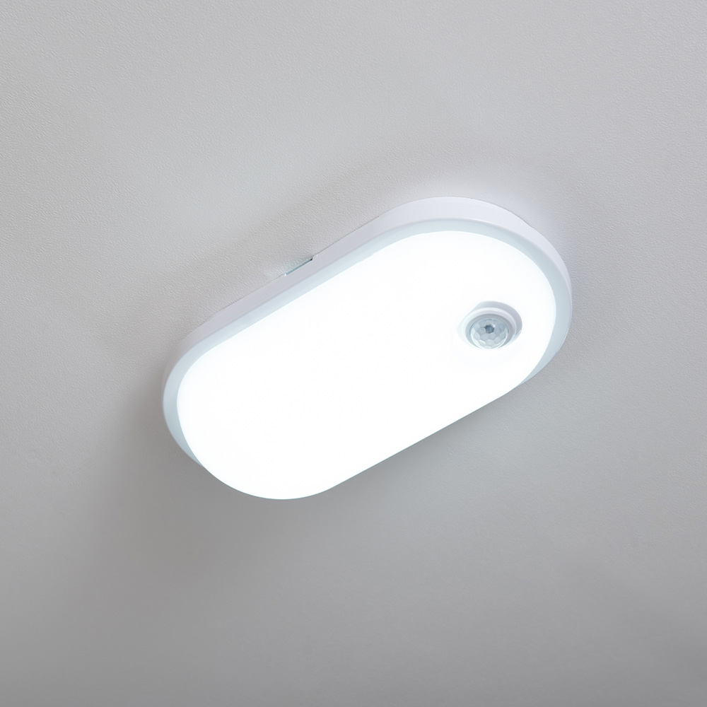 LED 센서등 현관센서등 벌크헤드 20W(타원) 인테리어 계단 복도 무드조명 - 상세 이미지 2
