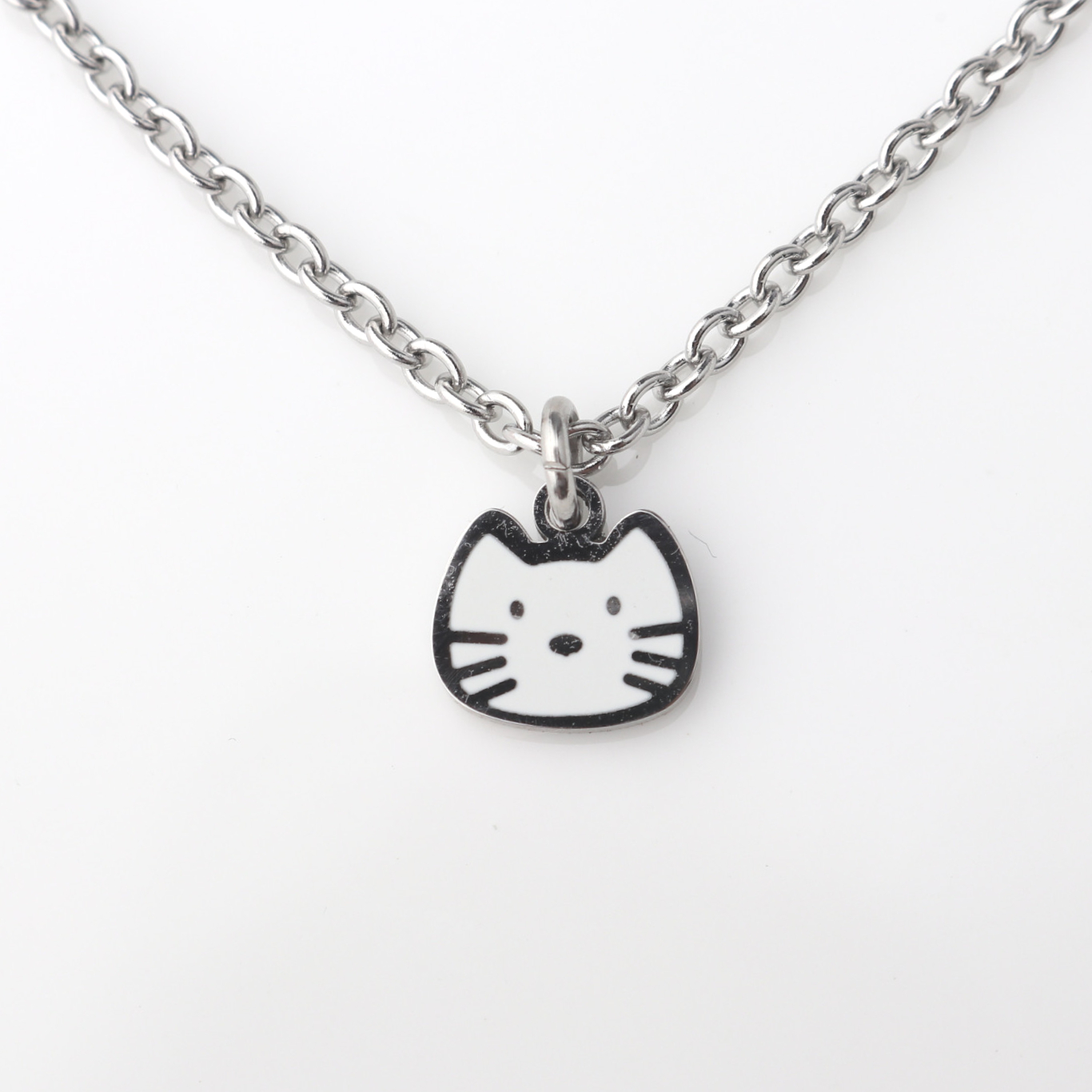 미니 고양이 강아지 써지컬스틸 미아방지 목걸이 아기 유아 어린이