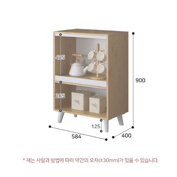 밥통다이 미니렌지대 렌즈다이 전기밥솥수납장 - 상세 이미지 3