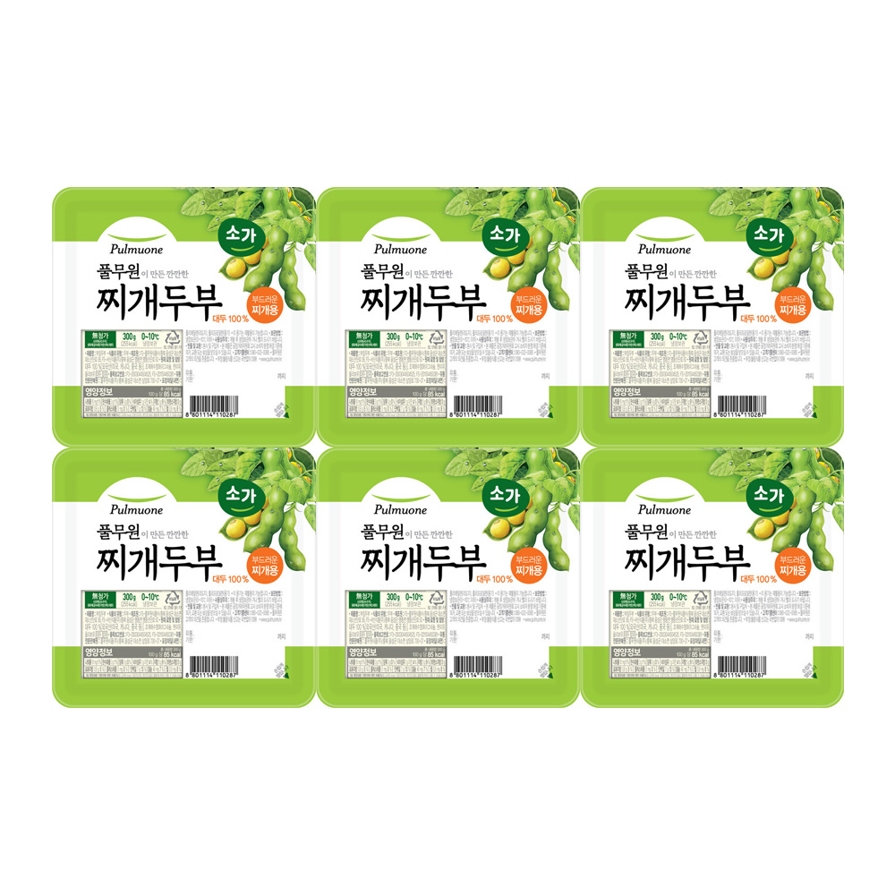 풀무원 소가 두부요리 찌개두부300gX6입