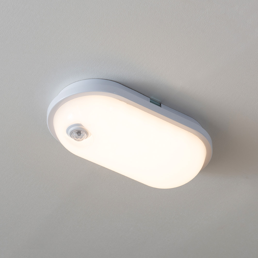 LED 센서등 현관센서등 벌크헤드 20W(타원) 베란다 천장조명 - 상품 이미지