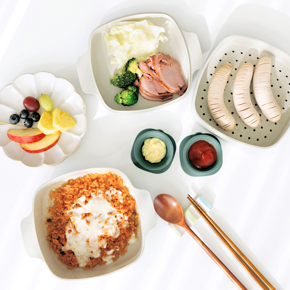 인콕 전자레인지 용기 3단 멀티 찜기 - 상세 이미지 2