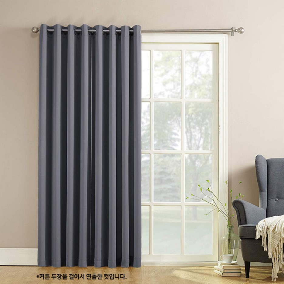암막 커튼 민자형 볼륨 안방드레스룸 호텔식 3중 먼지없는 양면 작은창 2장