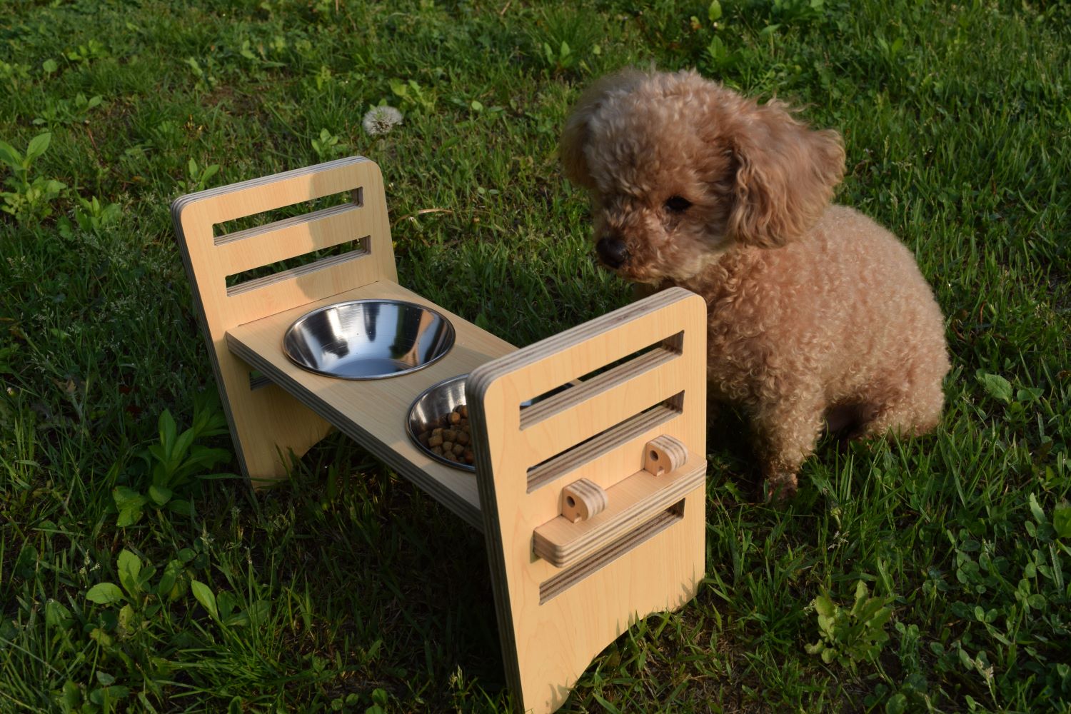 캠프독 2구 강아지 고양이 식기 식탁