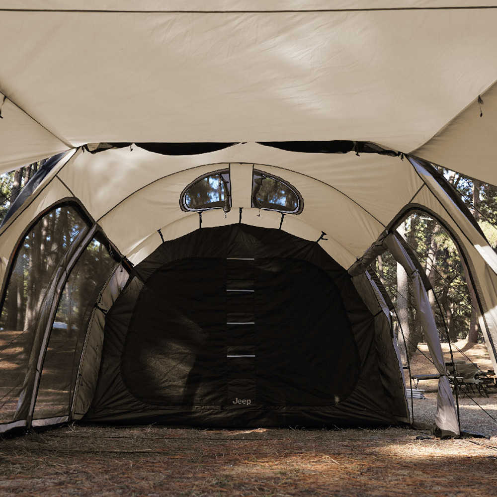 지프 배럭 라이트 텐트 터널형 캠핑텐트 방수 대형 장박