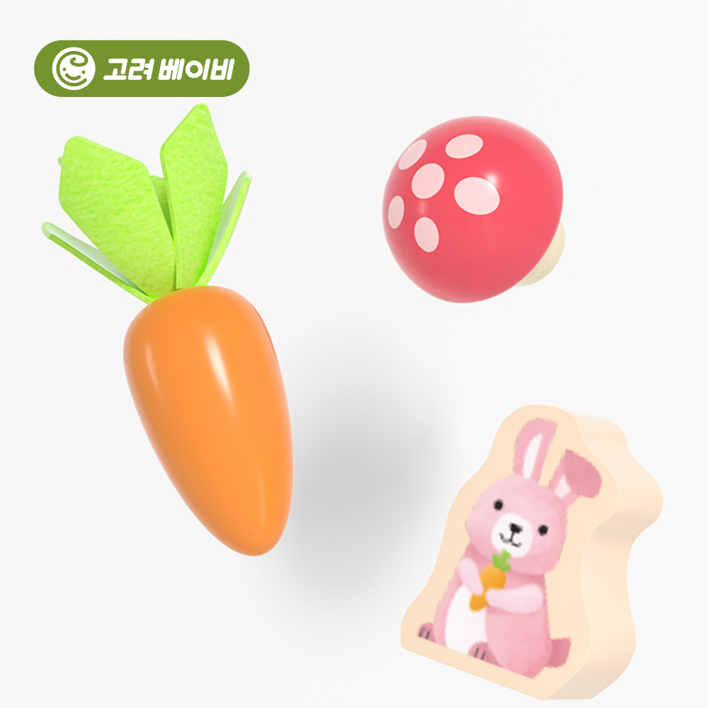 고려베이비 소근육 발달 원목 유아 아기 장난감 몬테소리 교구 도형 끼우기 농장자동차 이미지 7