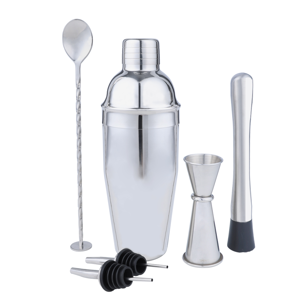 칼딘 홈텐딩 칵테일 쉐이커 셰이커 칵테일 용품 키트 주조 기능사 6종, 550ml + 지거 포함 6종, 1세트 - 메인 이미지