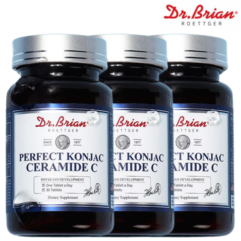 닥터브라이언 곤약 글루코실 세라마이드 900mg 30정 x3병 3개월 곤약감자 추출물 제품 이미지