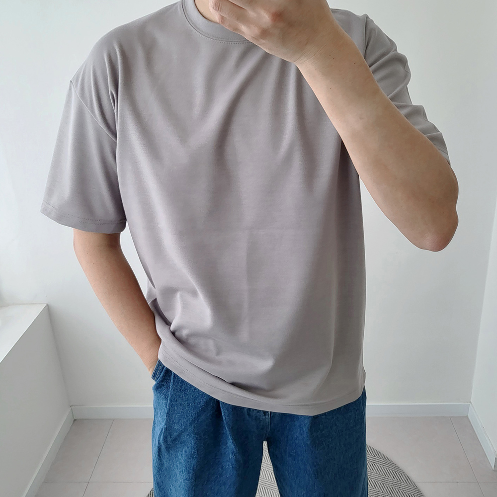 남자무지반팔티 분또반팔 목안늘어나는티 - 상세 이미지 2