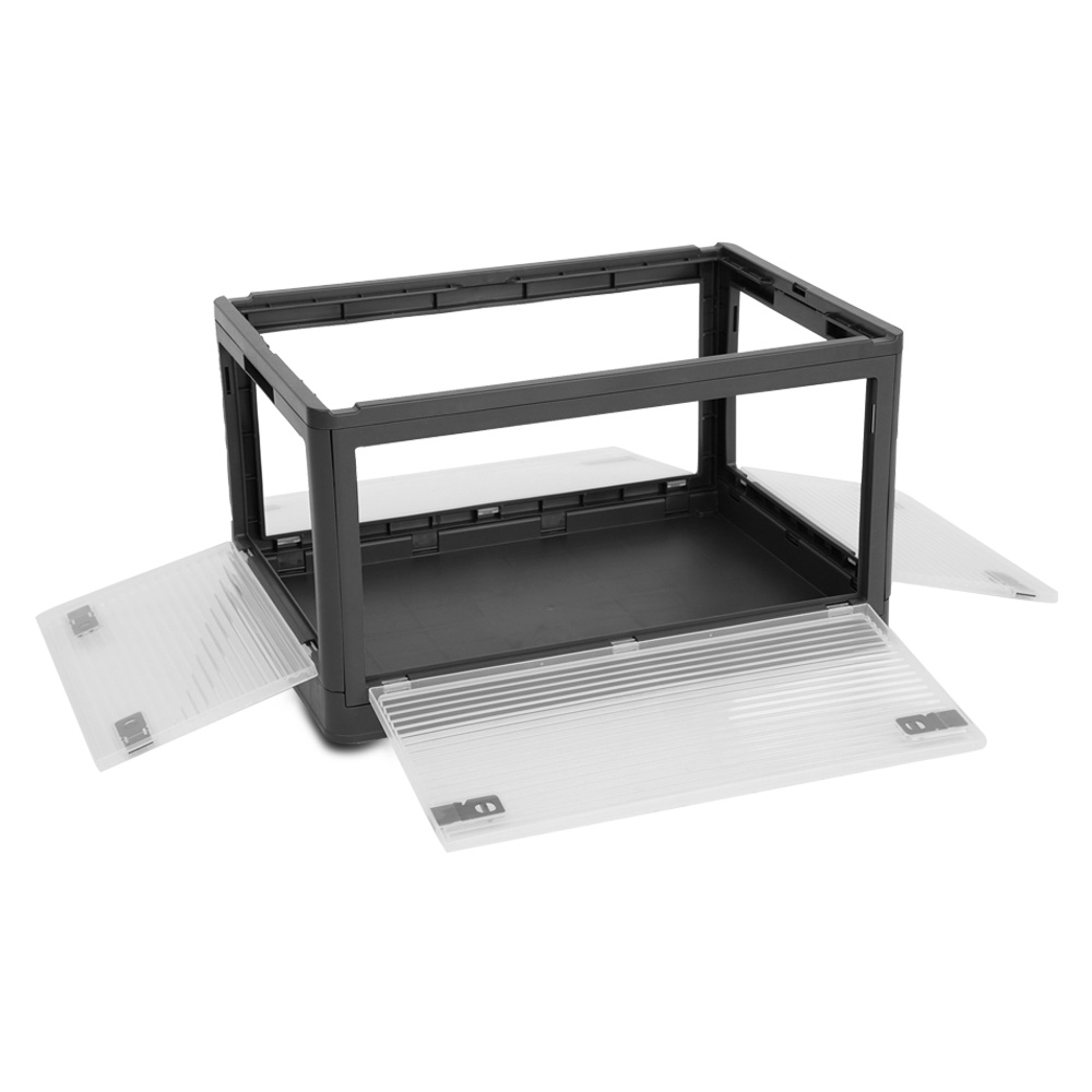 접이식 폴딩리빙박스 84리터 투명 5면개방, 다용도수납장, 옷수납정리함