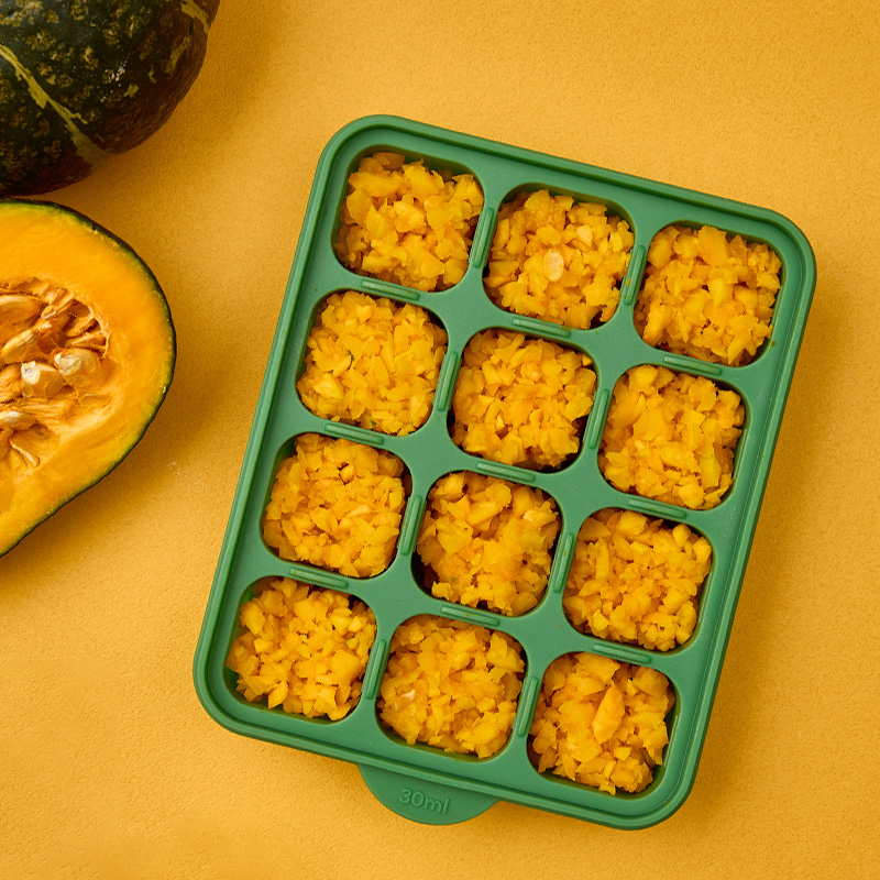 잼먹 실리콘 이유식 큐브 틀 보관 용기 6구 이유식준비물