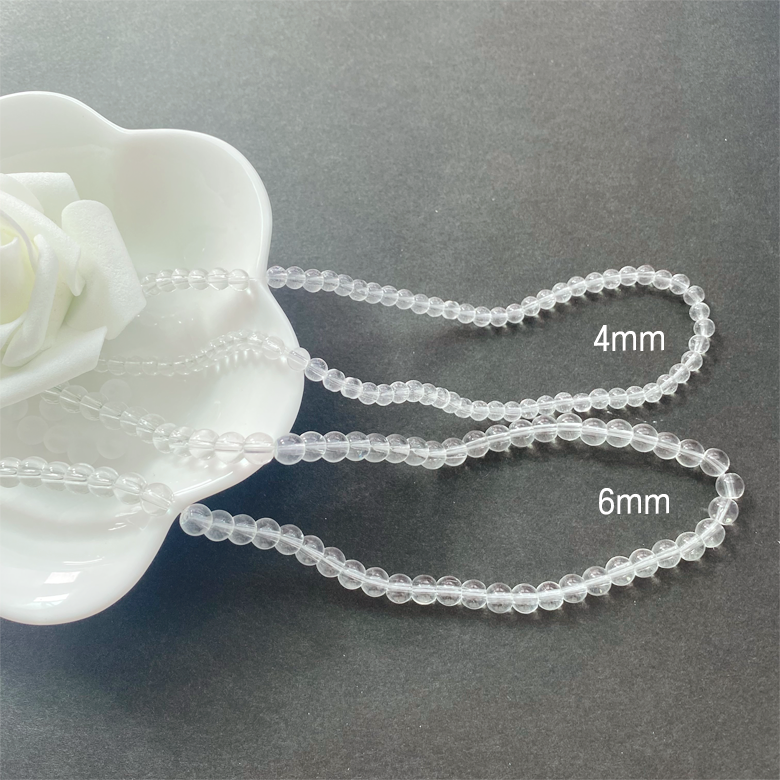 4mm,6mm 투명 반투명 오로라 유리 구슬비즈 - 상세 이미지 3