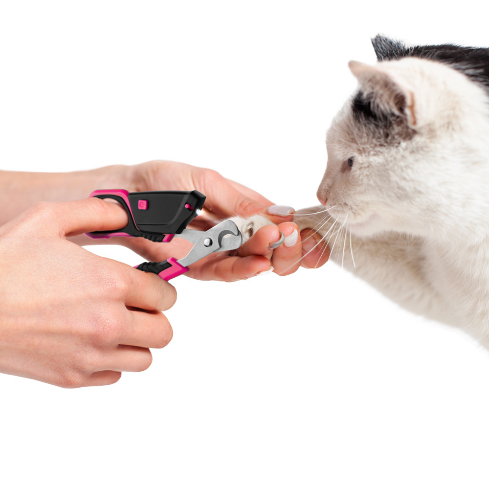 바비온 강아지 고양이 LED 안전 발톱 깎이 027R