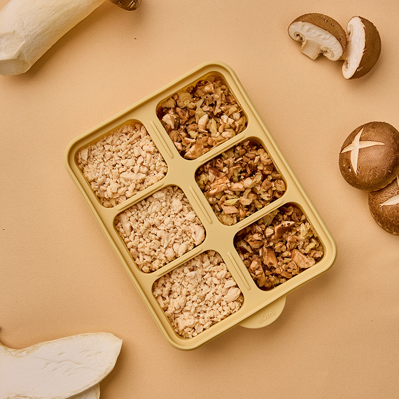 잼먹 실리콘 이유식 큐브 틀 보관 용기 6구 이유식준비물