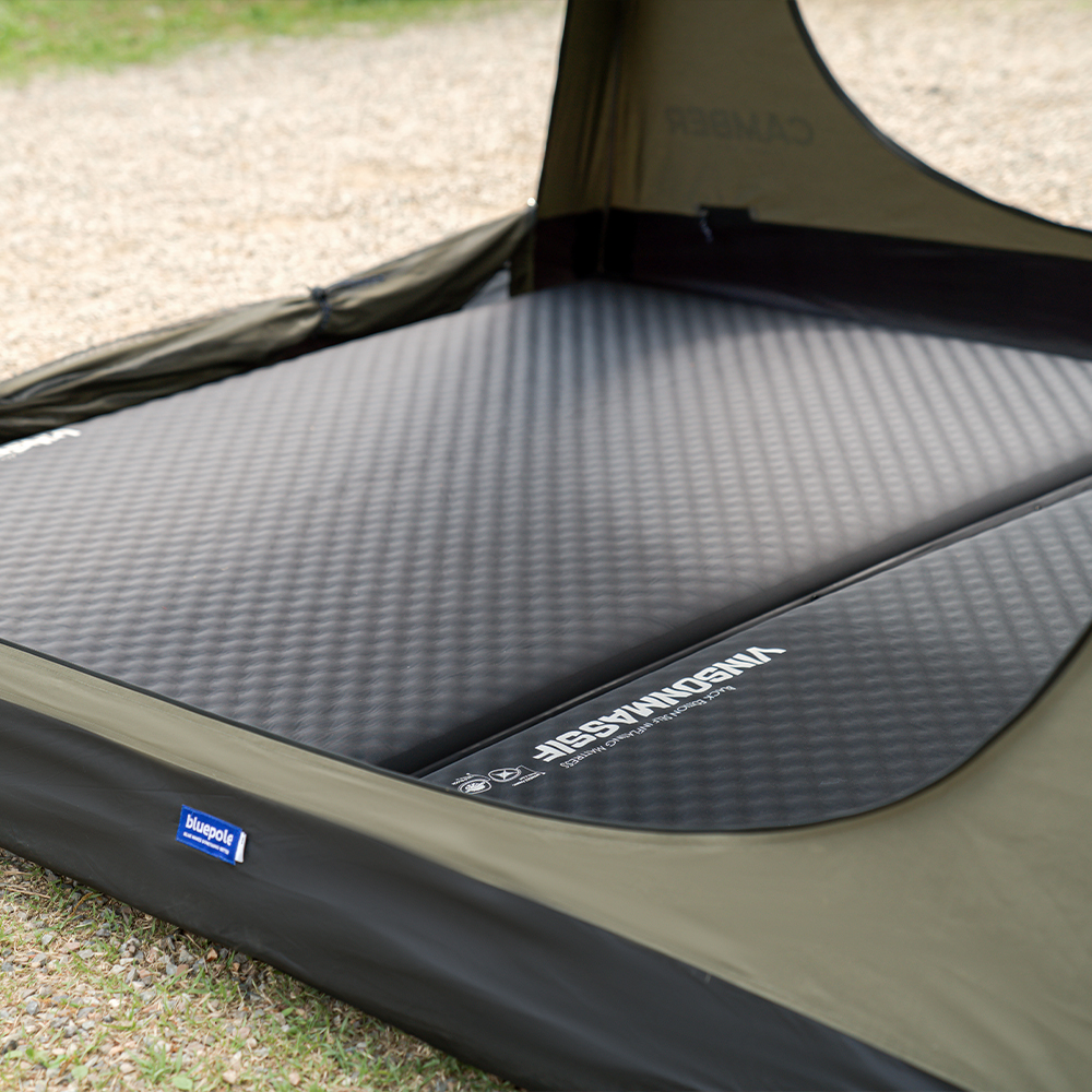 빈슨메시프 시그니처 엠보싱 자충매트 휴대용 차박 캠핑매트 자충 에어매트 더블, 8cm, 블랙