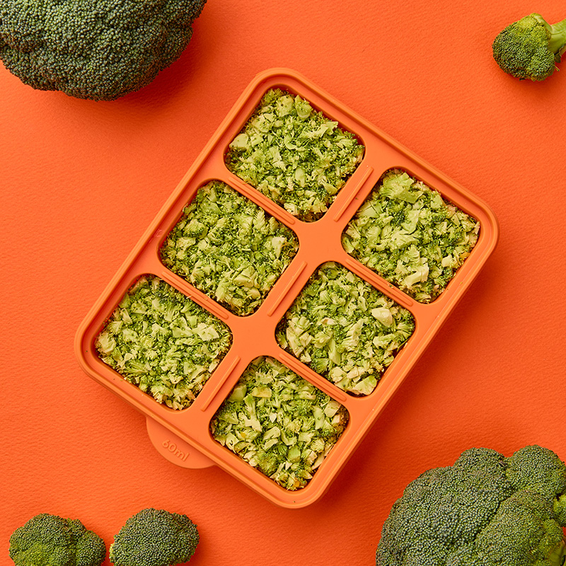 잼먹 실리콘 이유식 큐브 틀 보관 용기 6구 이유식준비물