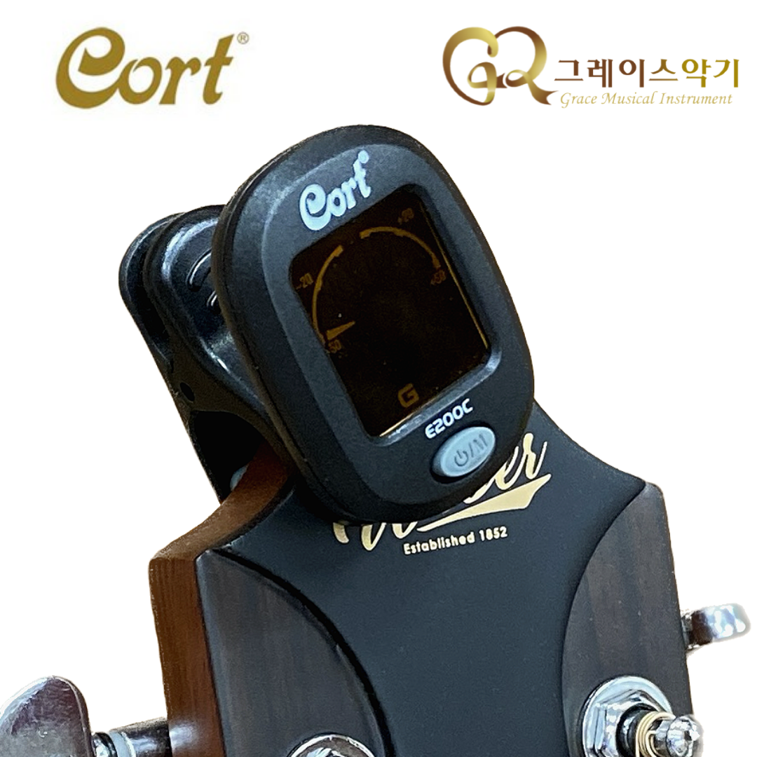콜트 E200C 클립 튜너 조율기 미니 배터리 포함 피크 총알잭 세트 - 상품 이미지