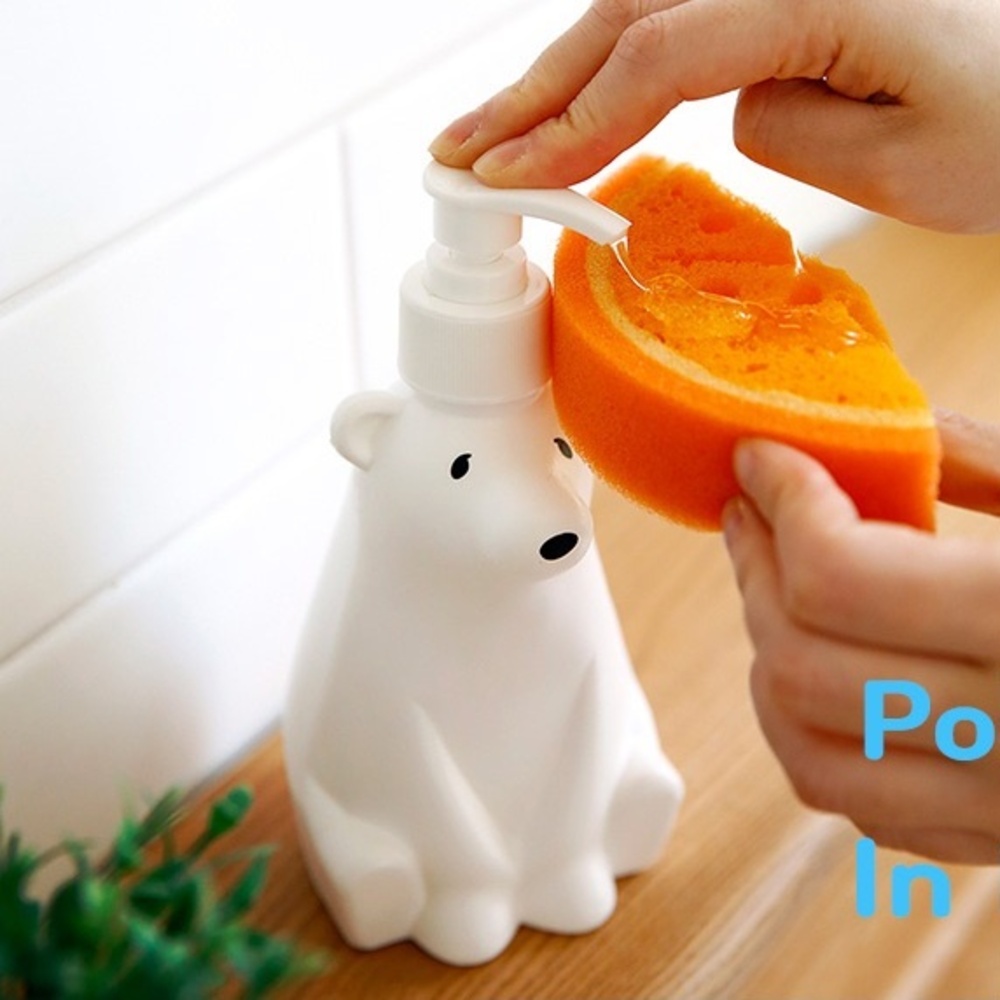 북극곰 디스펜서 주방 욕실 싱크대 세제 통 리필 용기 손세정제 아빠곰 950ml - 상세 이미지 5