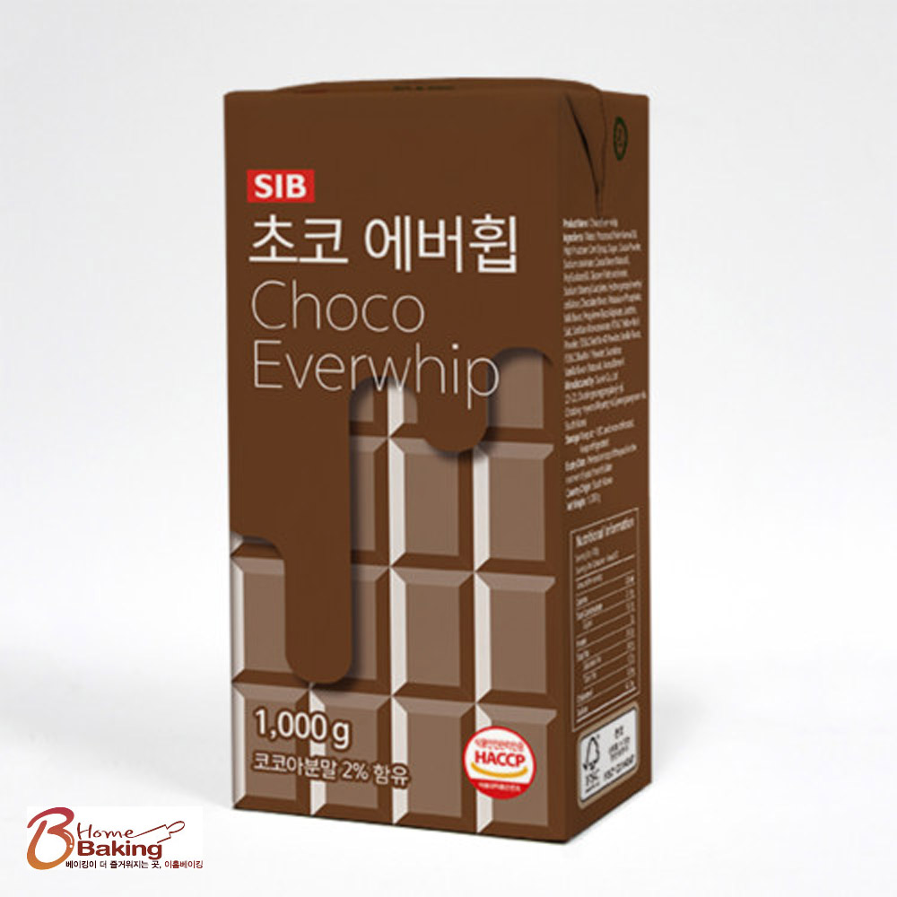 초코에버휩1kg 아이스박스 별도구매제품 초코생크림 머핀데코 케이크 컵케익 카페 토핑 - 상품 이미지