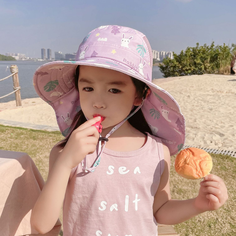 아동 플랩캡 유아 여름 모자 어린이 버킷 차양 햇 비치