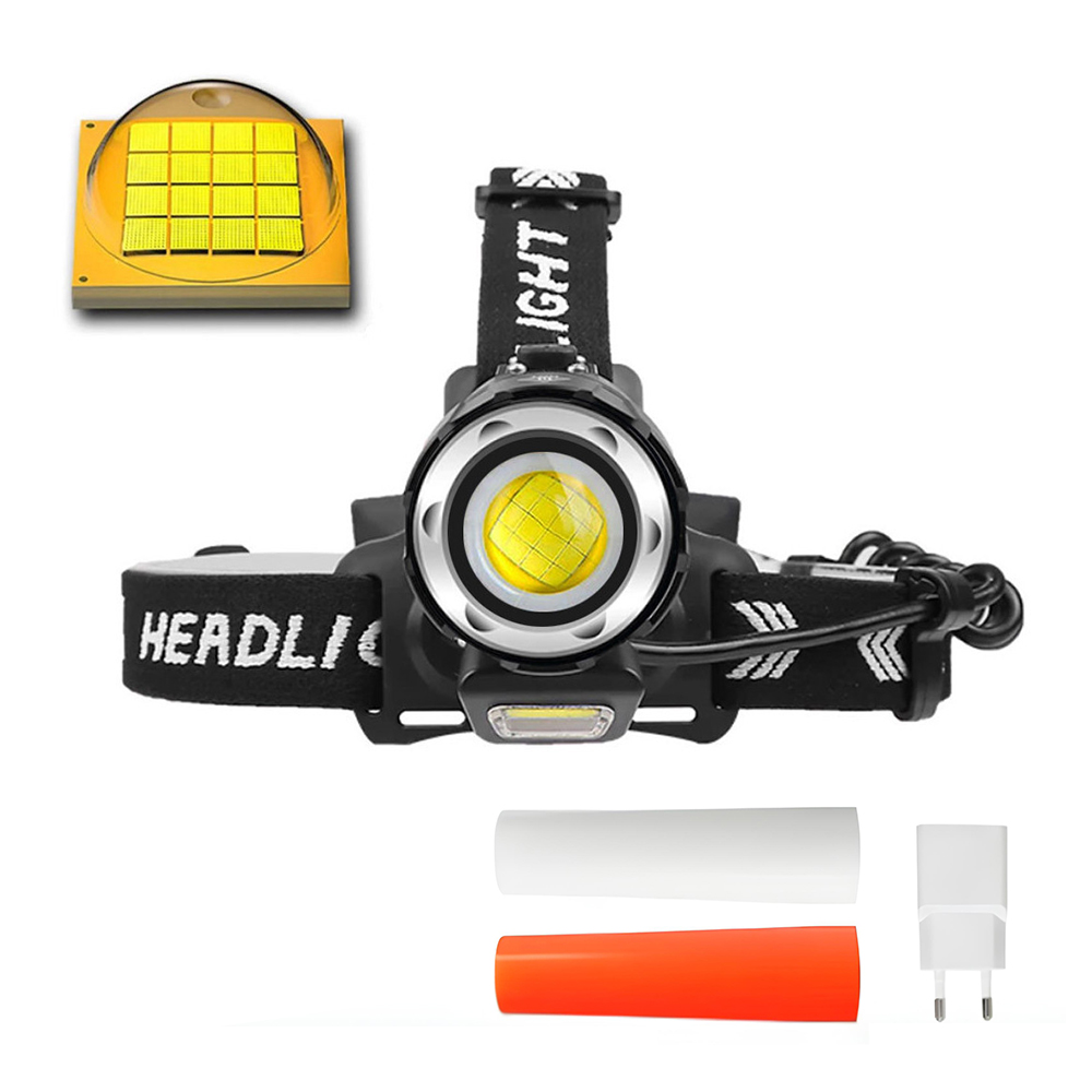 몬스터파워 헤드랜턴 XHP160 해루질 LED렌턴 C타입 자전거 낚시 등산 충전식 방수