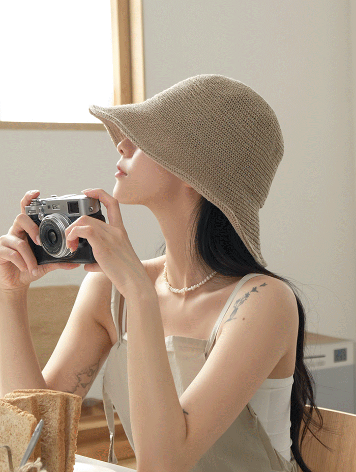 휴양지 라탄 벙거지 버킷햇 여름 모자 4color