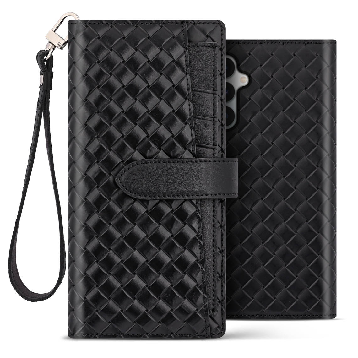 벨라벨루치 갤럭시 A24 비첸티노 카드포켓 다이어리 가죽 케이스 a245 솔리드블랙 - 상품 이미지