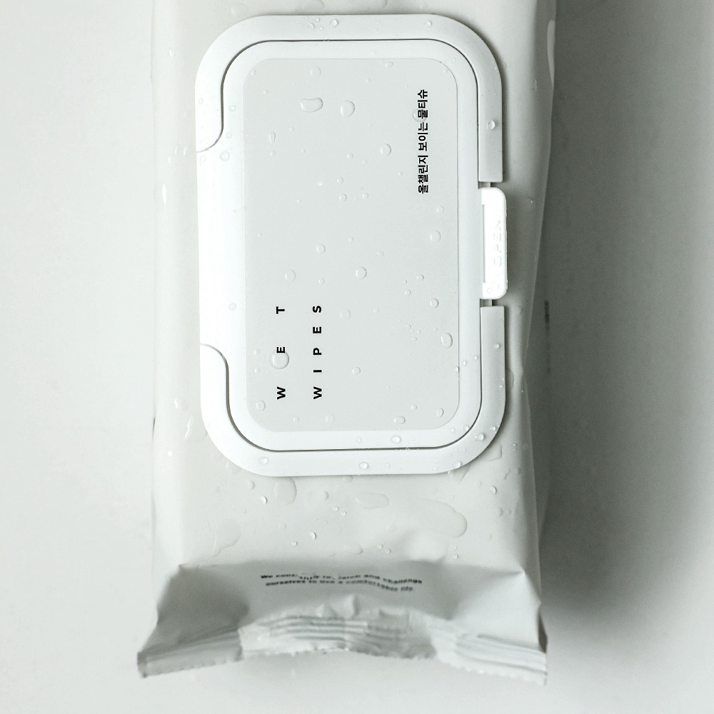 올챌린지 보이는 물티슈 그레이 70매 5팩+5팩 캡형 두꺼운 대용량 아기 신생아 안전한