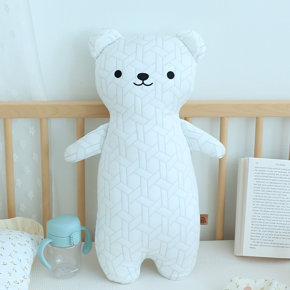 디망디 쿨쿨베어 아기 냉감 바디필로우 듀라론 유아 애착 곰인형 시원한베개