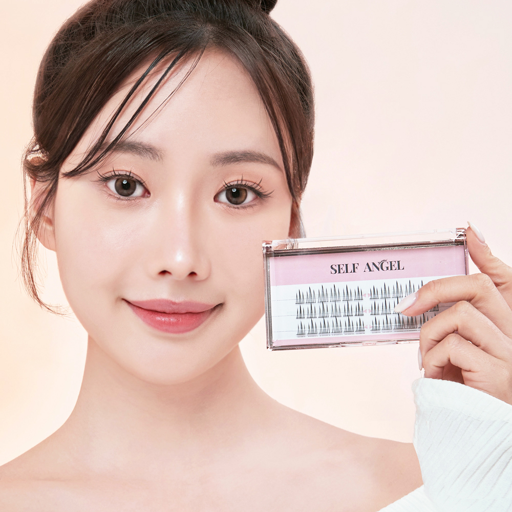 셀프천사 롱기둥 가닥 속눈썹 붙이기 부분 연장 인조 아이돌 래쉬 A형 - 상품 이미지