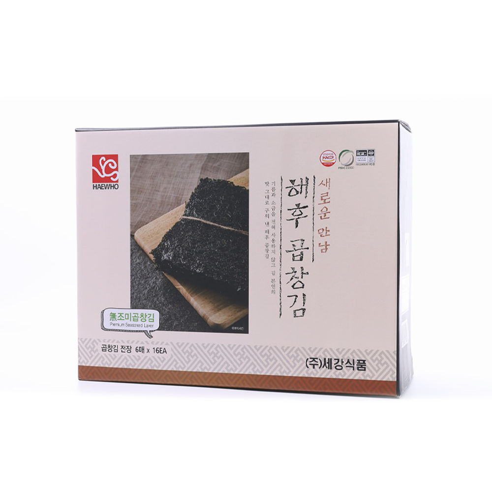 해후 오리지널 곱창김 6매 x 16봉 국내산 재래식 바삭한 - 상세 이미지 4