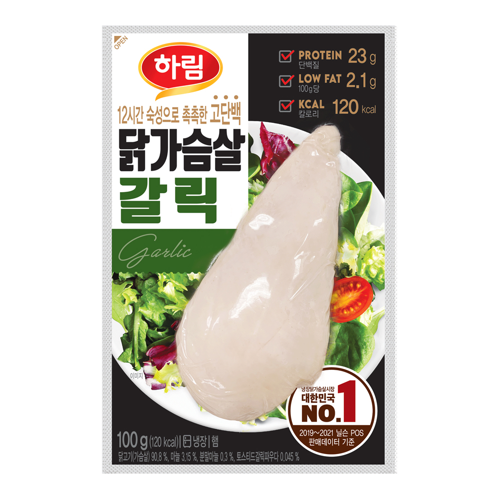 하림 닭가슴살 갈릭 100g : 푸드뱅크주식회사