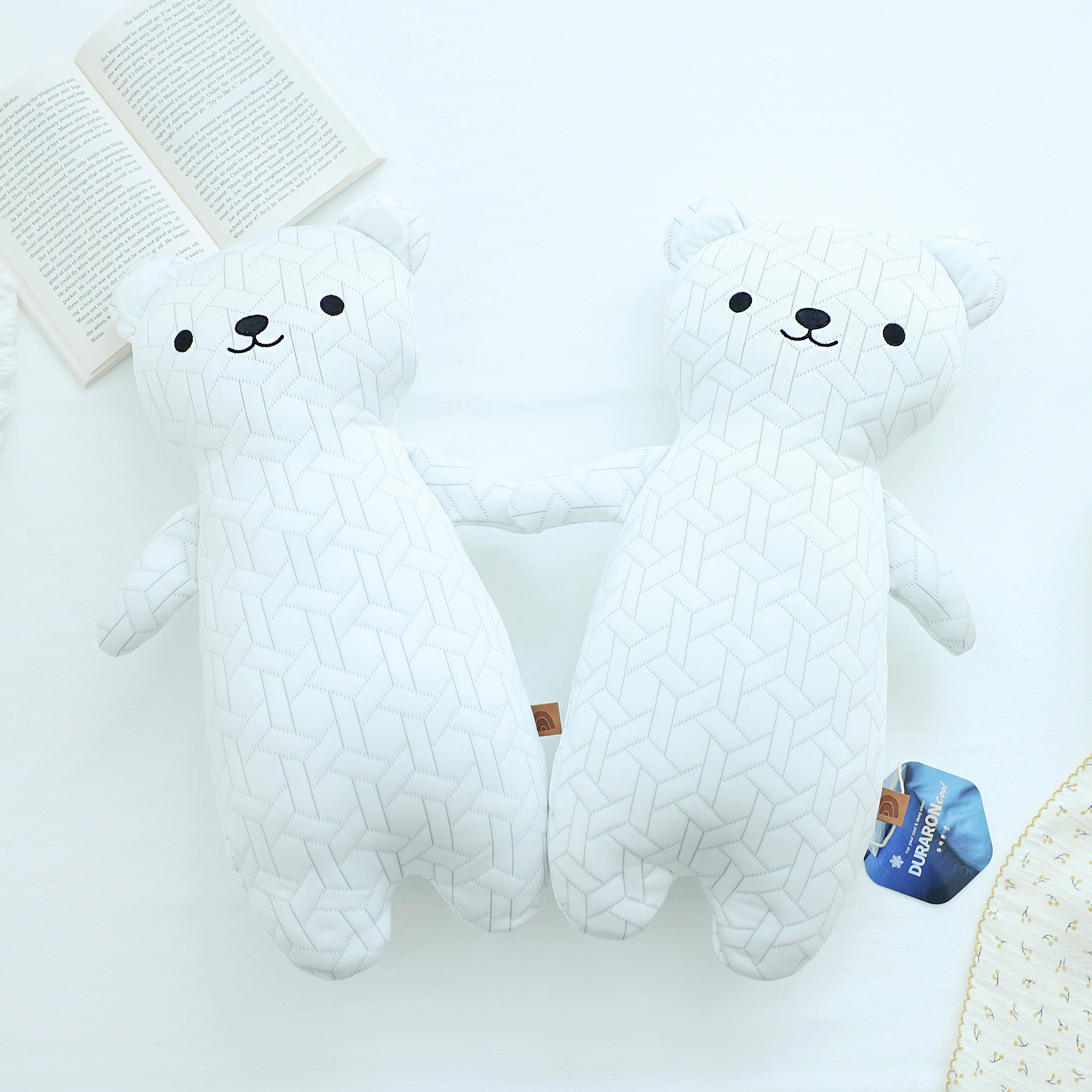 디망디 쿨쿨베어 아기 냉감 바디필로우 듀라론 유아 애착 곰인형 시원한베개