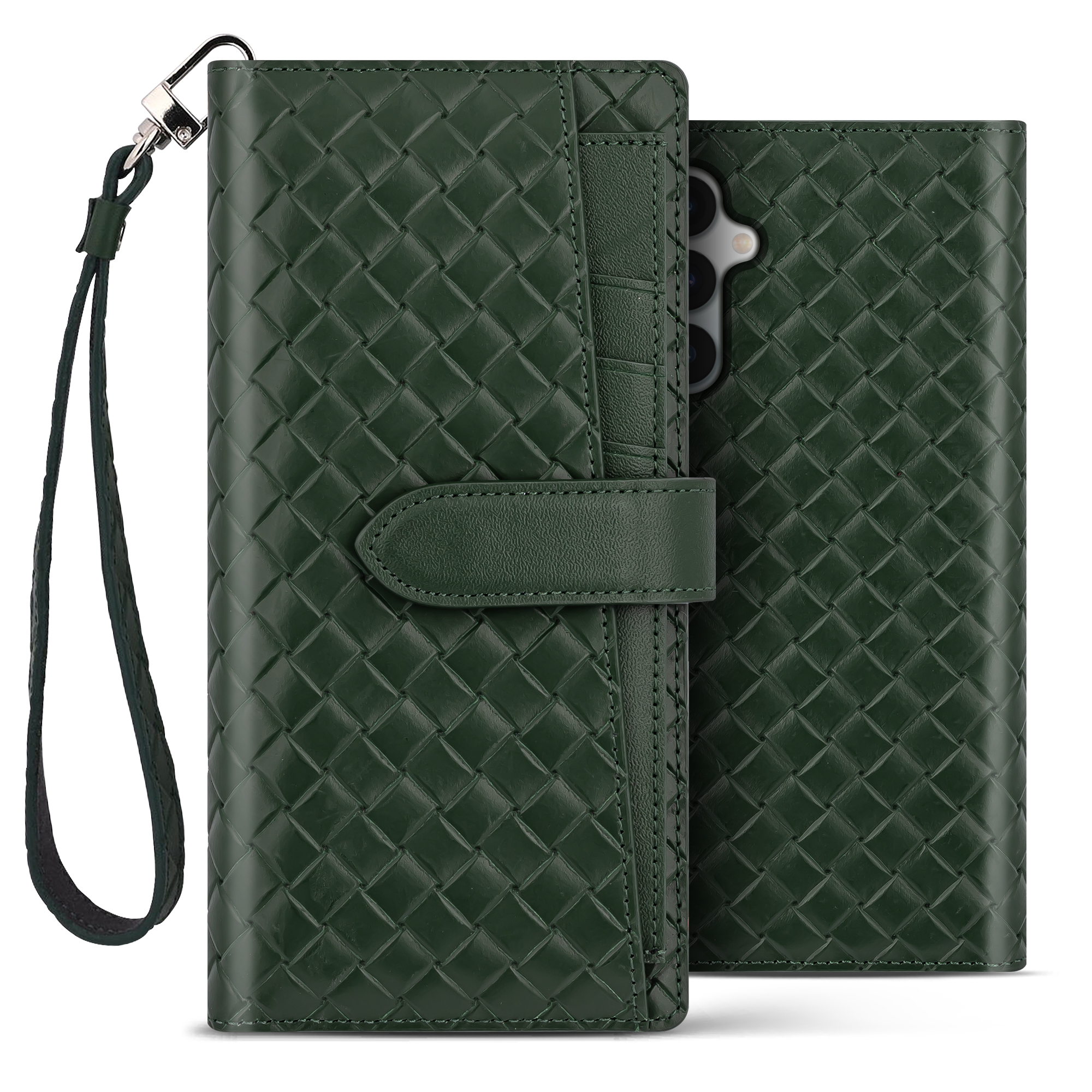 벨라벨루치 갤럭시 A24 비첸티노 카드포켓 다이어리 가죽 케이스 a245 솔리드블랙 - 상세 이미지 3