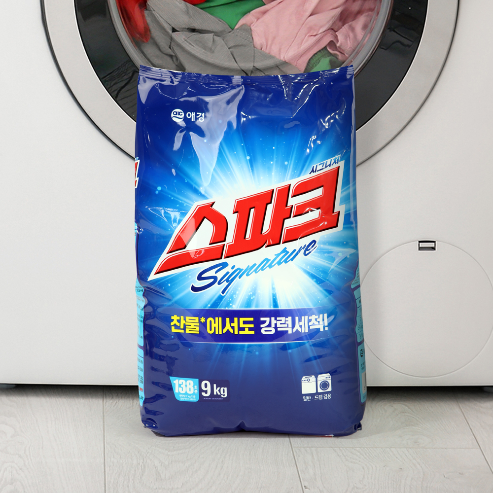 애경 스파크 세탁세제 9kg, 2개 - 상품 이미지