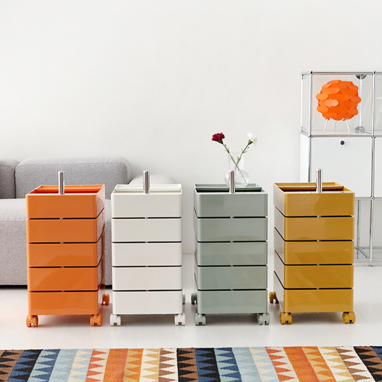 빙그리 회전서랍 트롤리 5단 클래식그린 9536.5958