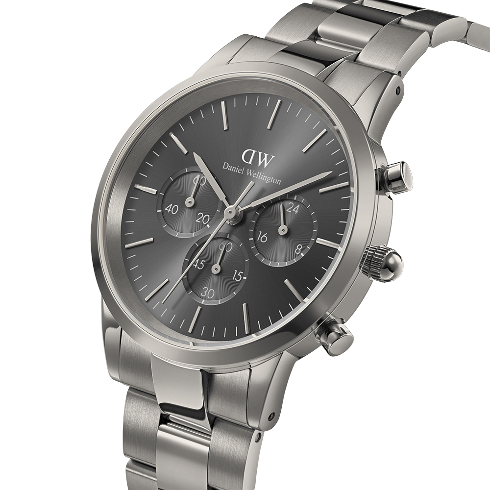 다니엘 웰링턴 ICONIC CHRONOGRAPH LINK GRAPHITE 그레이 남자시계 이미지 6