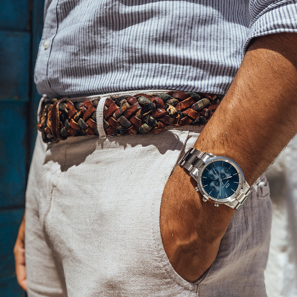 다니엘 웰링턴 ICONIC CHRONOGRAPH LINK ARCTIC 남성 손목시계 상품 이미지