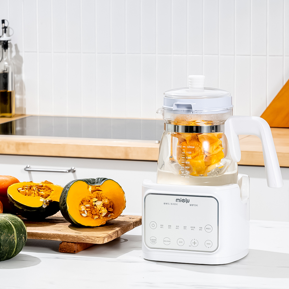 미엘루 국민 분유포트 보온 티포트 스마트 유리 분유포트기